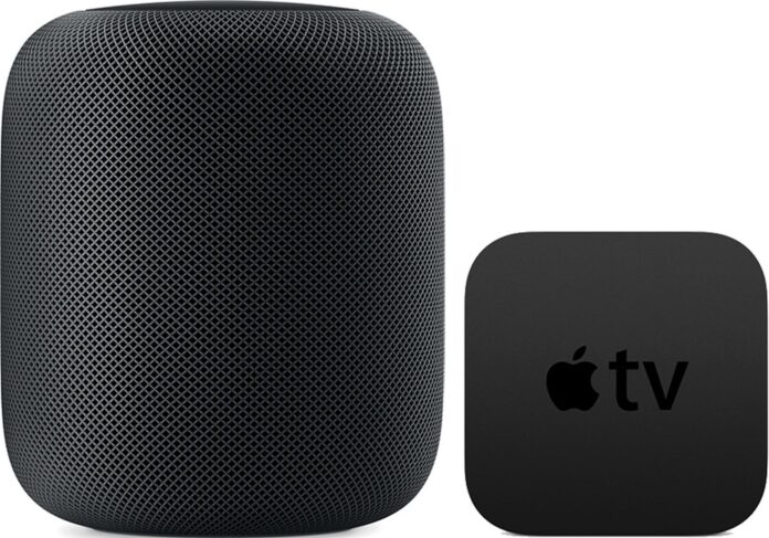 Apple is looking forward to combining its TV box and HomePod speaker to form a new device.