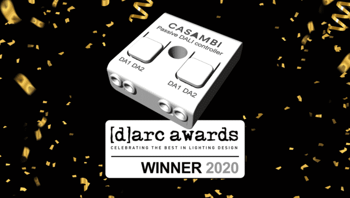 Top Prize at the [d]arc Awards awarded to Casambi DALI Gateway.[Category- KIT Technology.]