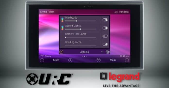 URC Total Control / Legrand Vantage Integration on a TKP-9600 Touch Screen
