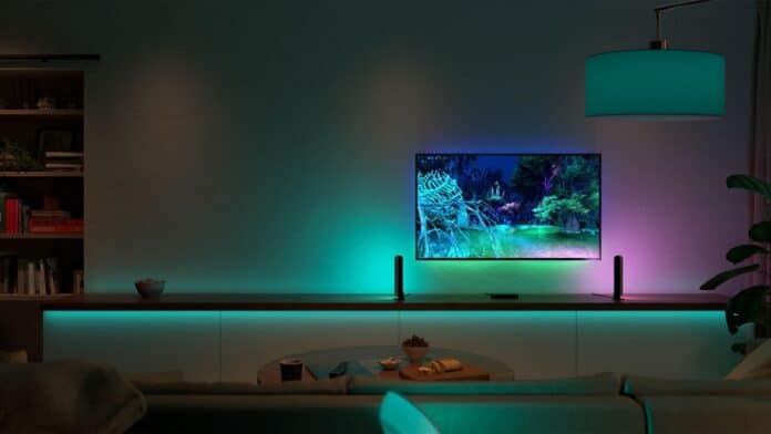 Philips Hue Sync comes to Samsung TVs via a major SmartThings update. Philips Hue Sync comes to Samsung TVs via a major SmartThings update.