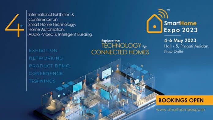 4th Edition Of The Smart Home Expo To Be Held At Pragati Maidan In New Delhi On May 4, 5, And 6, 2023.