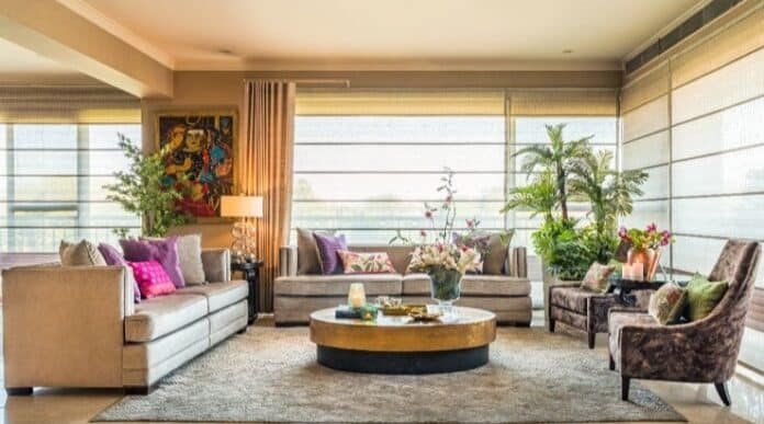 The security systems get locked by the swipe of a button, along with the curtains getting drawn as per the routine of the homeowner.