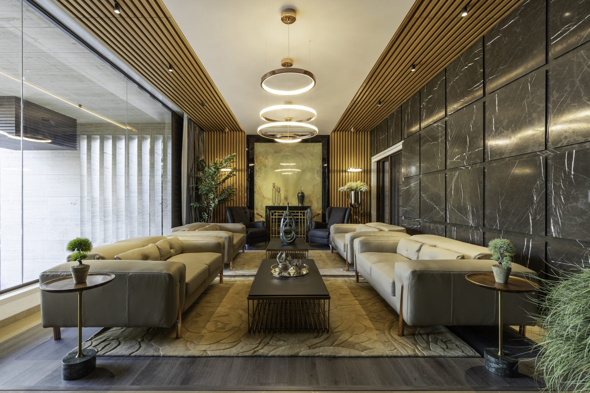 Smart home technology in a luxury residence