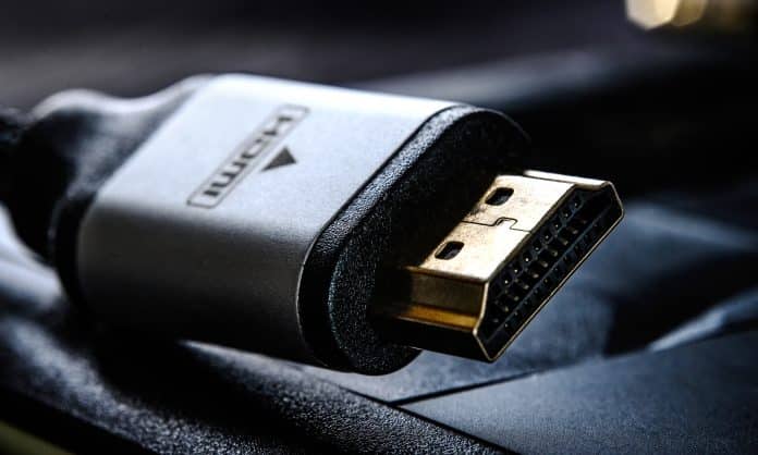 HDMI connector close up