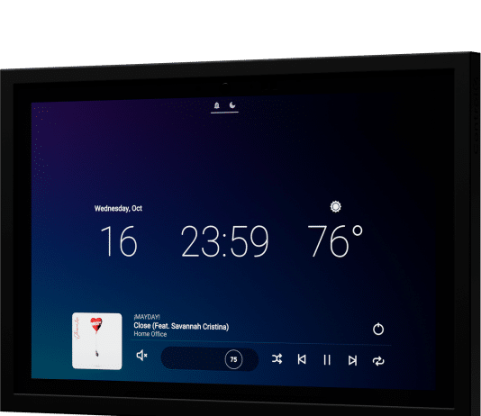 ADI Debuts Next-Generation Control4 T5 In-Wall Touchscreen